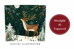 Christmas Tumbler Wrap, Christmas Deer Tumbler Template Product Image 3