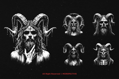 10 Bundle Dark Art God Horn Jesus Demon Goat Devil Messiah Product Image 5