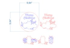 Merry Christmas SVG laser cut file for Glowforge Product Image 3