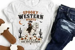 Spooky Western Nights Ride Into Halloween PNG Sublimation Product Image 2
