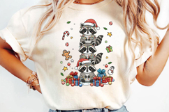 Cute Christmas Raccoon Stack Sublimation, Christmas Png Product Image 3