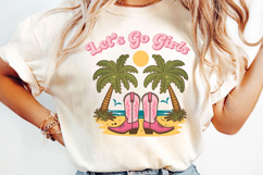 Let&#039;s Go Girls Sublimation, Western Summer Png Product Image 2
