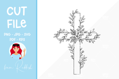 Easter SVG Line Art Cut File Product Image 1