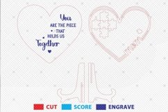 Personalized Mom Puzzle Heart Sign SVG, Gift for Mom Product Image 2