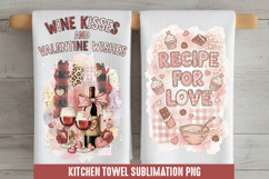 Wine kisses and - Kitchen Towel Sublimation, Kitchen Towel Product Image 1