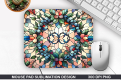 Flower Mouse Pad Sublimation, Spring Flower Mouse Pad PNG Product Image 1