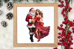 Mr And Mrs Santa Claus Clipart Sublimation, Christmas PNG Product Image 3