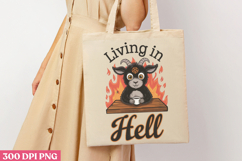 Living In Hell PNG, Cute Baphomet Sublimation P Product Image 3