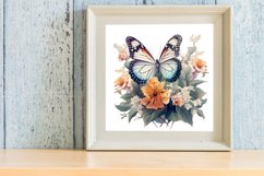 Vintage Floral Butterflies Clipart, butterflies Clipart Product Image 3