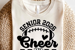 Glitter Football Mom Sweatshirt | Senior Cheer Mom 2026 PNG Product Image 4