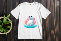 Cute Baby Seal Love Heart Clipart Sublimation PNG Product Image 2