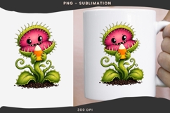 Cute halloween venus flytrap png design for T-shirts Product Image 3