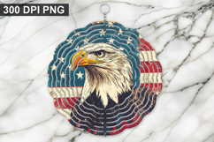 Eagle Wind Spinner Sublimation -4Th Of July wind spinner PNG Product Image 1
