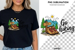 Go Hiking PNG, Cute Hiking Boots Clipart, Outdoor Adventure Product Image 3