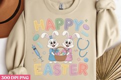Happy Easter PNG, Retro Nurse Easter Sublimation PNG Product Image 3