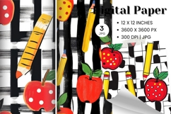 Back to School Background Teacher Wallpaper Digital Paper_7 Product Image 1