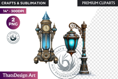 Steampunk Winter Fantasy Sublimation Graphics PNG clipart Product Image 1