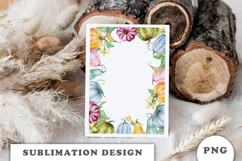 Watercolor Autumn Pumpkins Frame png Product Image 3