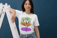 Modern Abstract Floral Line Art Embroidery Design Product Image 3