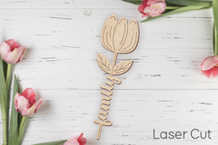 Tulip flowers laser cut, Family sign svg, Mom Day gift Product Image 1