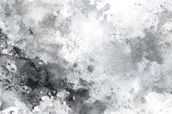 Monochrome Black Grey Watercolor Splash Background Product Image 1