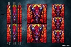 Halloween Monsters Pen Wrap | Stained Glass Sublimation Product Image 4