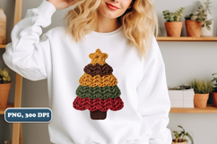 Crochet Yarn Christmas Tree PNG, Christmas tree PNG Product Image 3