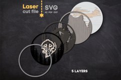 Wolf SVG laser cut file for Glowforge Product Image 3