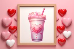 Valentine Coffee Cup Sublimation Clipart Product Image 3