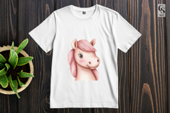 Cute Pink Pony Clipart Sublimation PNG Product Image 3