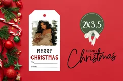 Winter Gift Tag Designs, Cartoon Christmas Girl Sublimation Product Image 3