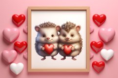 Couple Animal Valentines Day Clipart, Watercolor Couple Product Image 3