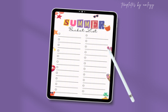 Editable Summer Bucket List Planner Template | Canva Printab Product Image 4