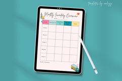 Aesthetic Monthly Inventory Overview Planner Template | Canv Product Image 3