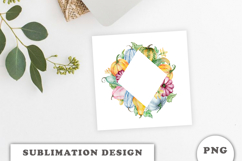 Watercolor Autumn Pumpkins Frame png Product Image 3