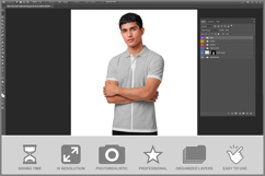 Male Polo Shirt Studio Product Image 2