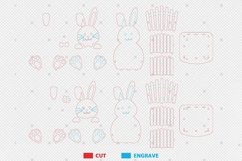 Easter Bunny Basket Svg, Easter Bunny Basket Design For Lase Product Image 2