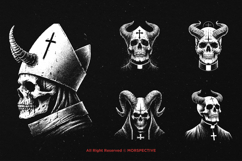 10 Bundle Dark Art Skull Priest Demon Satanic Heretic Occult Product Image 5