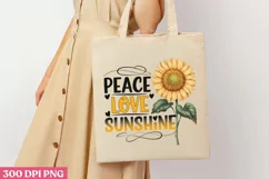 Peace Love Sunshine PNG, Sunflower Quote Collection Cli Product Image 3
