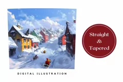 Winter Tumbler Wrap Design, Christmas Tumbler Sublimation Product Image 3