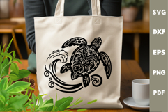 Turtle Design, Underwater World, Cutting board, Laser SVG Product Image 3