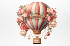 Christmas Hot Air Balloon Sublimation PNG Product Image 3