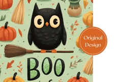 Boo Halloween Tumbler, Halloween Owl Tumbler Product Image 3