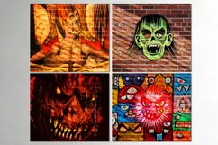 Zombie Halloween | 8 Skinny tumbler sublimation designs, JPG Product Image 3
