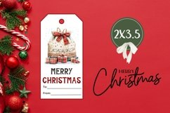 Watercolor Christmas Gift Tag Design, Christmas Printable Product Image 3