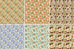 Victorian Botanical Ephemera Digital Paper,Vintage Floral Product Image 3