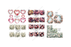 Flowers Mega Clipart Bundle, Floral Clipart, Huge Bundle Product Image 3