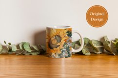Watercolor Sunflowers Field Sublimation, Fall Mug Design Product Image 3