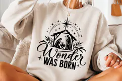Grace Was Born Nativity Christmas PNG, Christian Nativity Gr Product Image 3