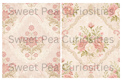 Shabby Chic, Pink, Paper, Floral, Papers, Junk Journal Product Image 3